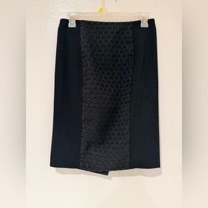 Ann Taylor Black Textured Pencil Skirt size 2